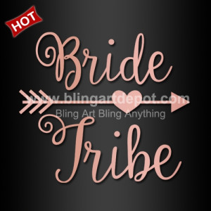 New Trend Rose Gold Metallic Vinyl Bride Tribe Heat Transfer Vinyl for Wedding Shirts Decoration
